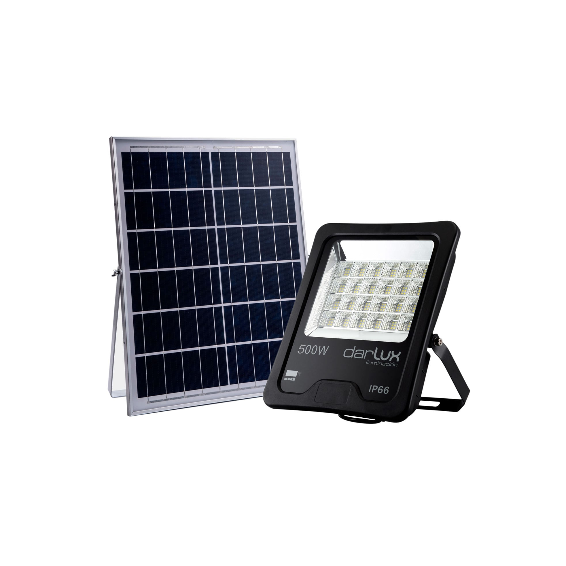 FOCO SOLAR LED IP67 500W 5K CON PANEL