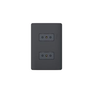ENCH DBL 2P+T 10A 250V GENESIS BLACK ARM 6038663 Schneider Electric