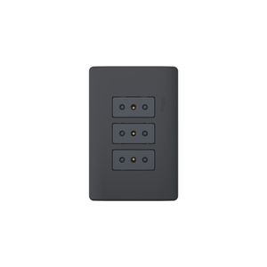 ENCH TRPL 2P+T 10A 250V GENESI BLACK ARM 6049663 Schneider Electric