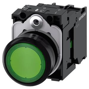 PULSADOR LUM PLAS LED 24V AC/DC 1NA VERDE 2714461 Siemens