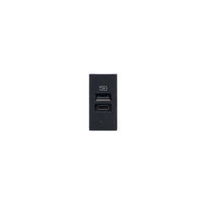 CARGADOR USB AC 1M NEGRO 419159202 Bticino