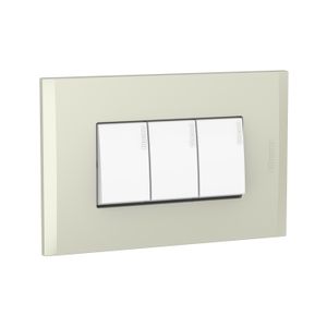 INTERRUPTOR TRIPLE 10AX BLANCO PL3P PERL 2300EBNA02 Bticino