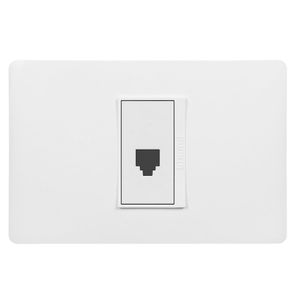 TOMA TELEFONICA RJ11 4 HILOS PLACA ARMADA BLANCA LUZICA 8118202 Bticino