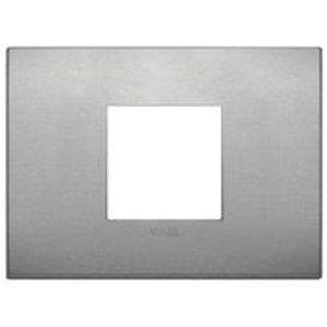 PLACA CLASSIC 2 MODULOS CENTRALES. ALUMINIO. LAVA 196521676 Vimar