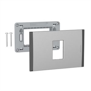 PLACA 1P METAL TITANIO CON SOPORTE 5S1MT02 Bticino