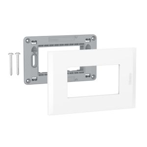 PLACA 3P BLANCA CON SOPORTE 5S3EB02 Bticino