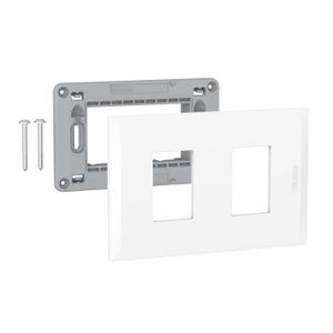 PLACA 1+1P  BLANCA CON SOPORTE 5S2EB02 Bticino