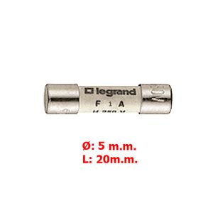 FUSIBLE MINIATURA 5X20 RAPIDO 1A/250V/1KA 1021004 Legrand