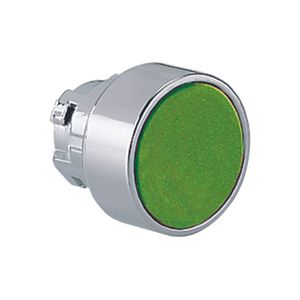CABEZAL LUMINOSO PULSADOR PLANO VERDE, CONTACTO MOMENTANEO, METALICO, IP65 2431372 Lovato