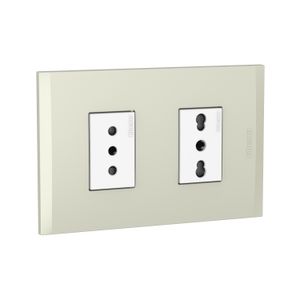 TOMA 10A+10/16A BLANCO PL1+1P PERLA 2293EBNA02 Bticino