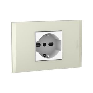 TOMA SCHUKO UNIVERSAL BLANCO PL2P PERLA 2150EBNA02 Bticino