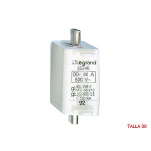 FUSIBLE INDUSTRIAL DE CUCHILLA  TIPO GG(CEI)/GL(VDE) TALLA 00 80A. CON INDICADOR 1634004 Legrand