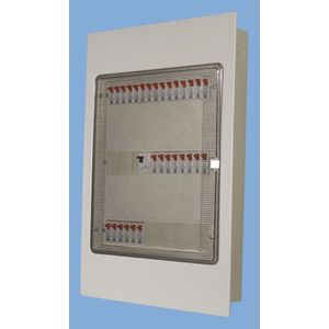 TABLERO MODULAR METALICO EMBUTIR 45 MODULOS DIN CAJA CON CIZALLES, PUERTA TRANSPARENTE ART. 6098-D 11609805 Saime