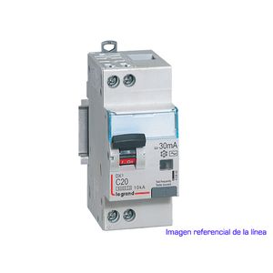 DISYUNTOR DX3 DIFERENCIALES MONOBLOCK 6000 10 KA CURVA C  UNIPOLAR+NEUTRO TIPO AC 41081904 Legrand
