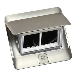 CAJA PISO/MUEBLE 4 MODULOS ACERO/MATE 65400004 Legrand