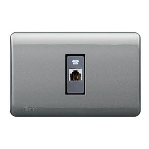 PLACA GENESIS ARMADA CON TOMA TELEFONICA RJ11, HUMO 2762063 Schneider Electric