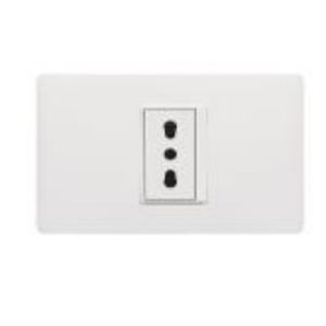 ENCHUFE SIMPLE 10/16A PLACA ARMADA BLANCO LUZICA 8118002 Bticino