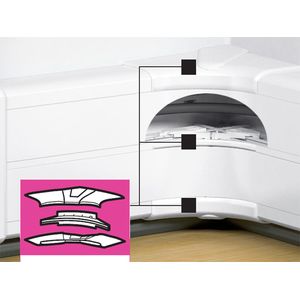 ANGULO INTERNO DLP SNAP ON  50 X 130 MM 7562304 Legrand