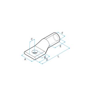 CH TERMINAL OJO 1 PERF 1/0AWG 3/8 2105068 CROUSE HINDS