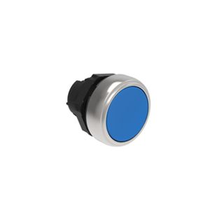 CABEZAL PULSADOR PLANO AZUL, CONTACTO CON RETENCION, PLASTICO, IP67 2712072 Lovato