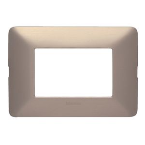 PLACA 2 MODULOS ALUMINIO MATE MATIX COLOR CHAMPAGNE 97352202 Bticino