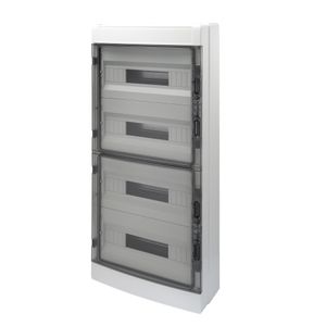 TABLERO SOBRE PUESTO 72 MODULOS IP65 PUERTA FUME LIBRE HALOGENO 40109103 Gewiss