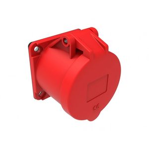 ENCHUFE INDUSTRIAL IP44, LIBRE DE HALOGENOS, HEMBRA EMBUTIDA, 380V, 32A, 3P+T, BEMIS 6313035 FNX