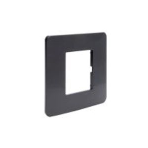 PLACA 2P NIQUEL NEGRO 4802402 Bticino