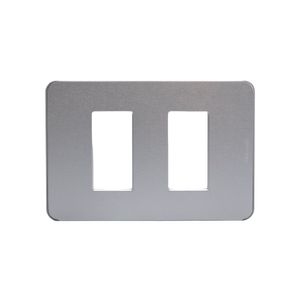 PLACA 1+1P ALUMINIO 48030402 Bticino