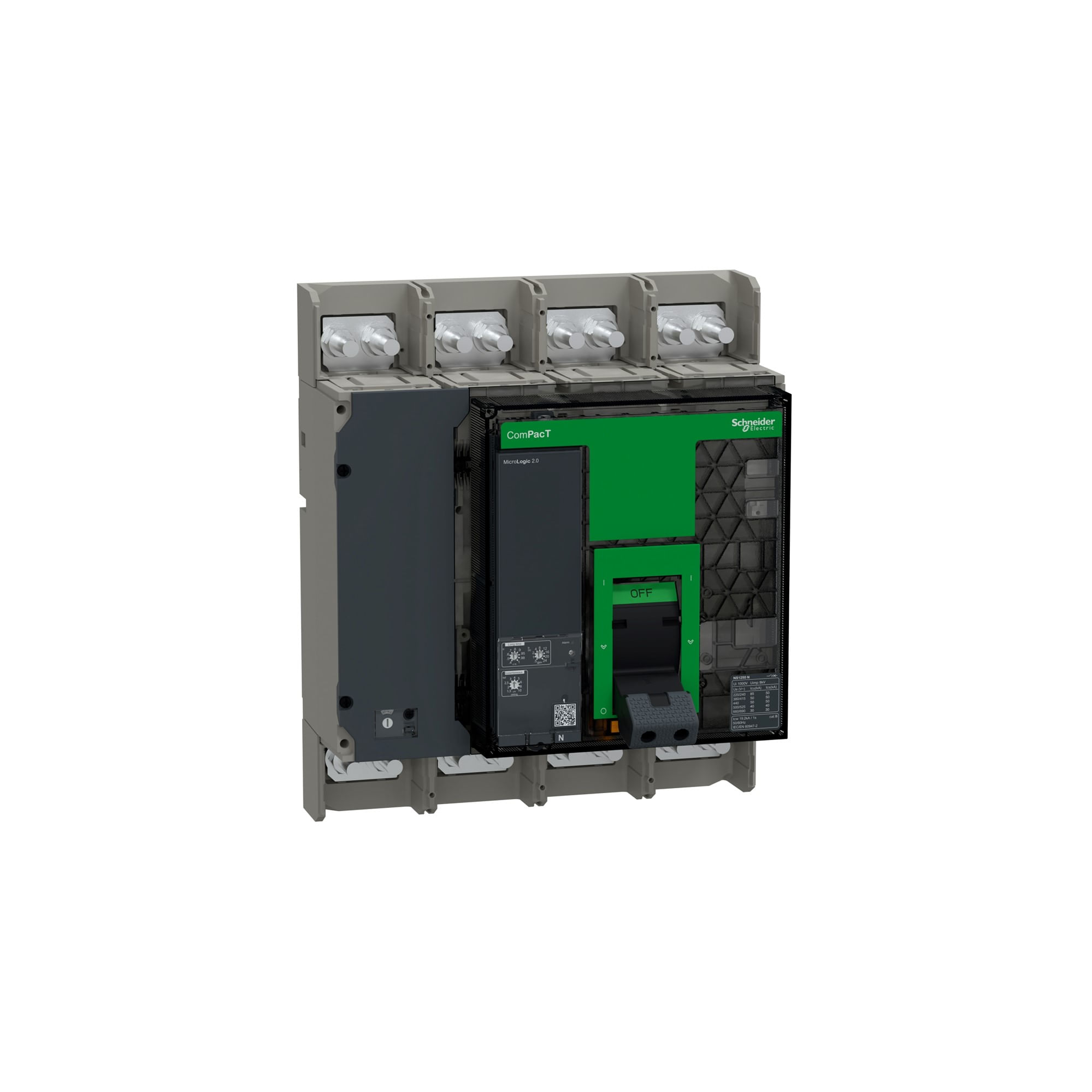 Unidad de control MicroLogic 2.0 1250A 50kA a 415VAC 4P fijo