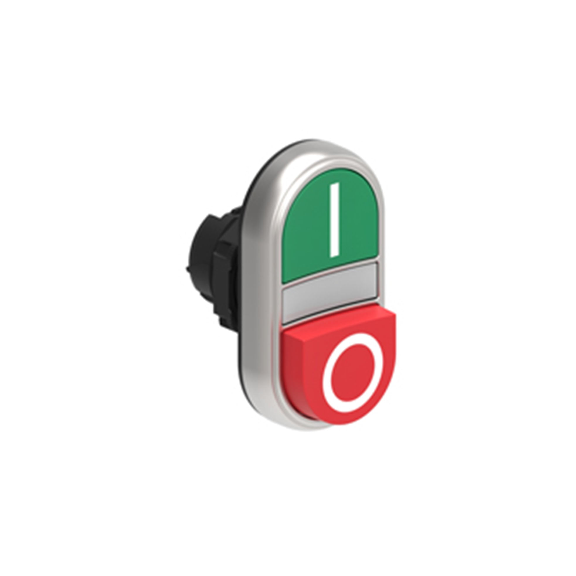 CABEZAL LUMINOSO PULSADOR DOBLE SALIENTE VERDE/ROJO, I-O, PLASTICO, IP67 2717672 Lovato