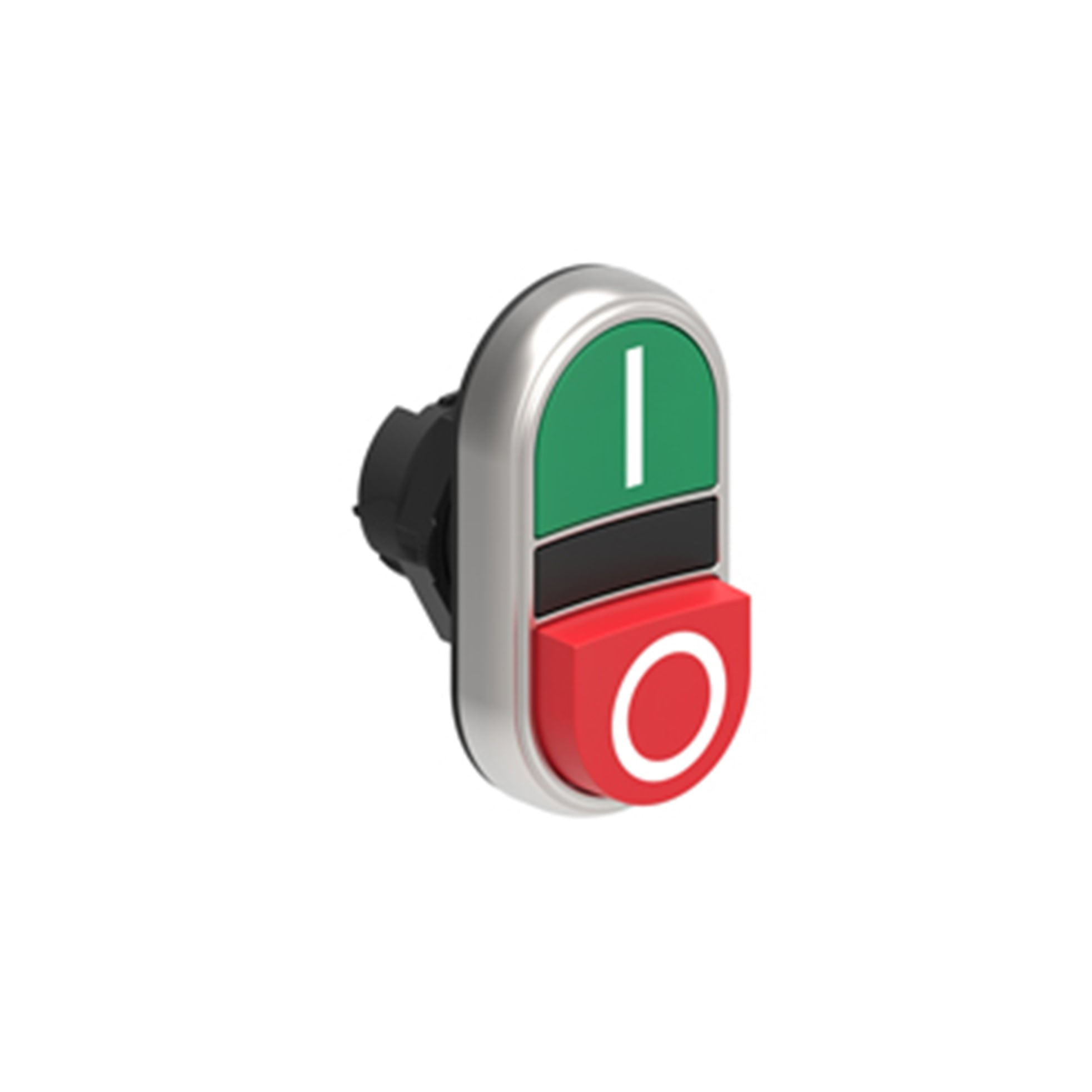 CABEZAL PULSADOR DOBLE SALIENTE VERDE/ROJO, I-O, PLASTICO, IP67 2713472 Lovato